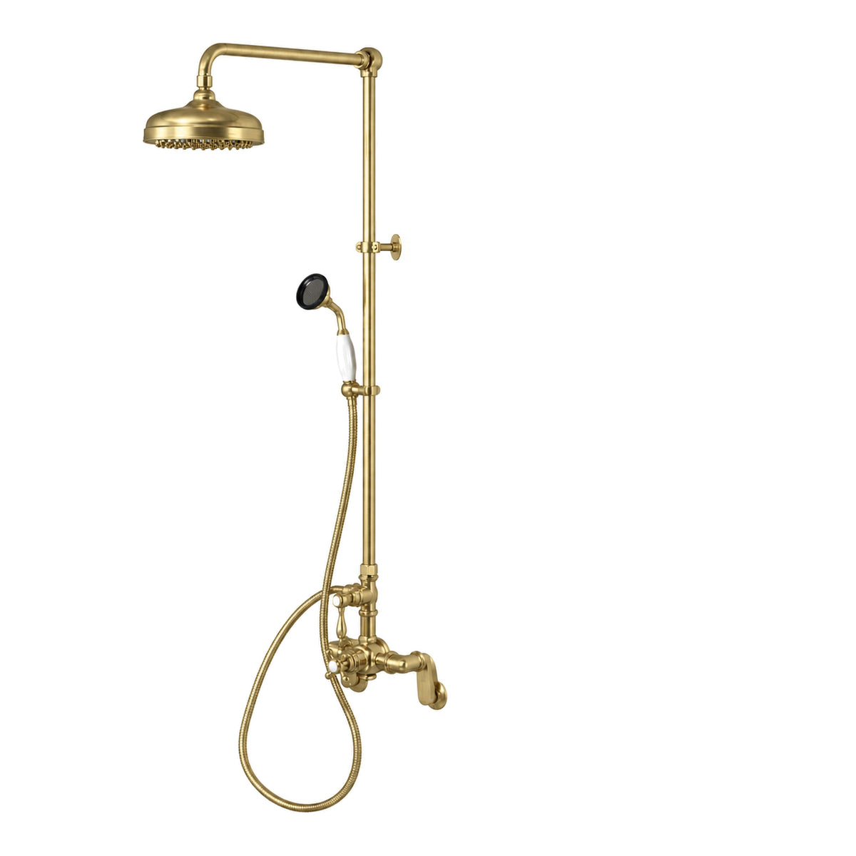 Sacramento Exposed Thermostatic Shower System P1131 in Satin Brass