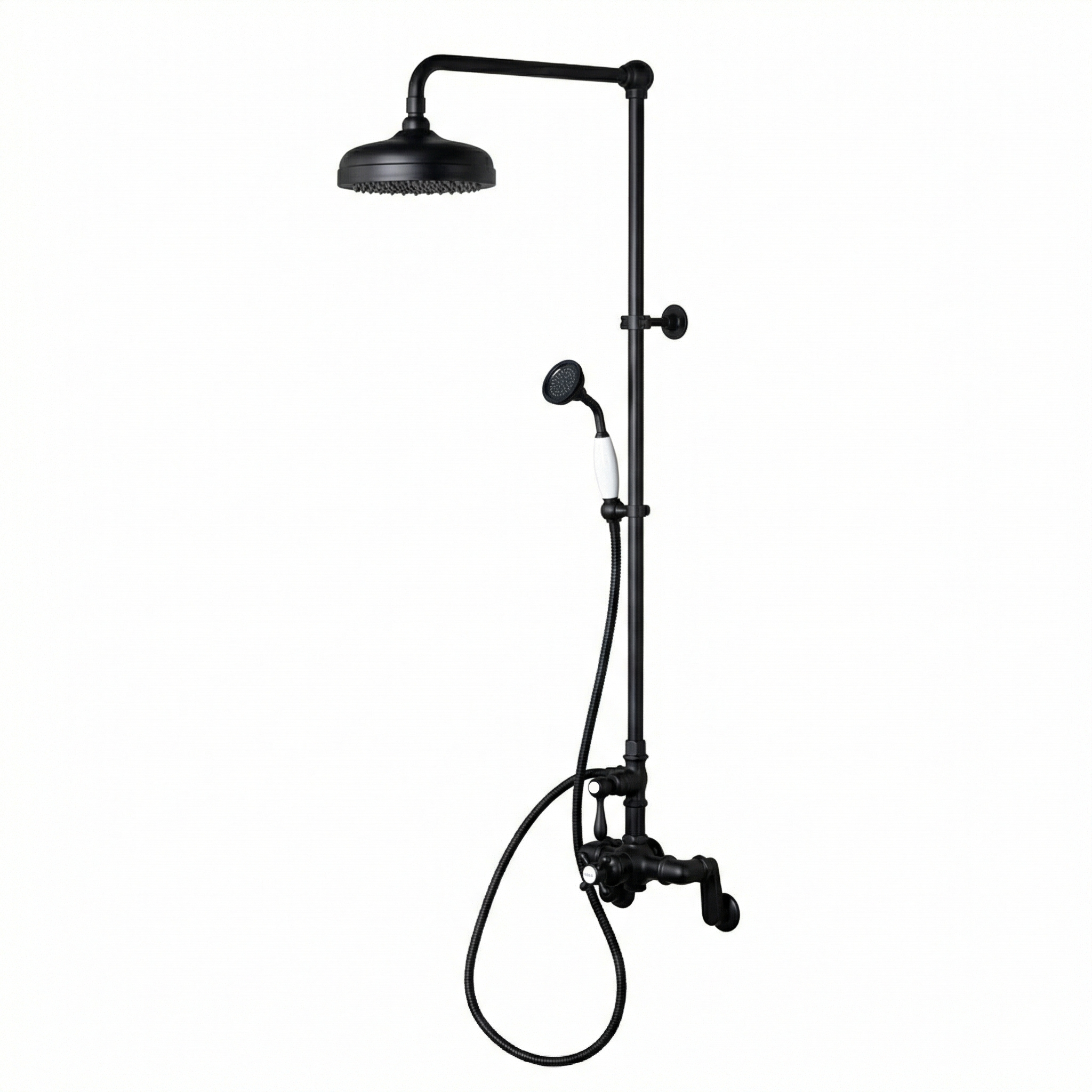 Exposed Thermostatic Shower System Wall Mount with 1.75GPM Lever/Cross Handles P1131 | Strom Living