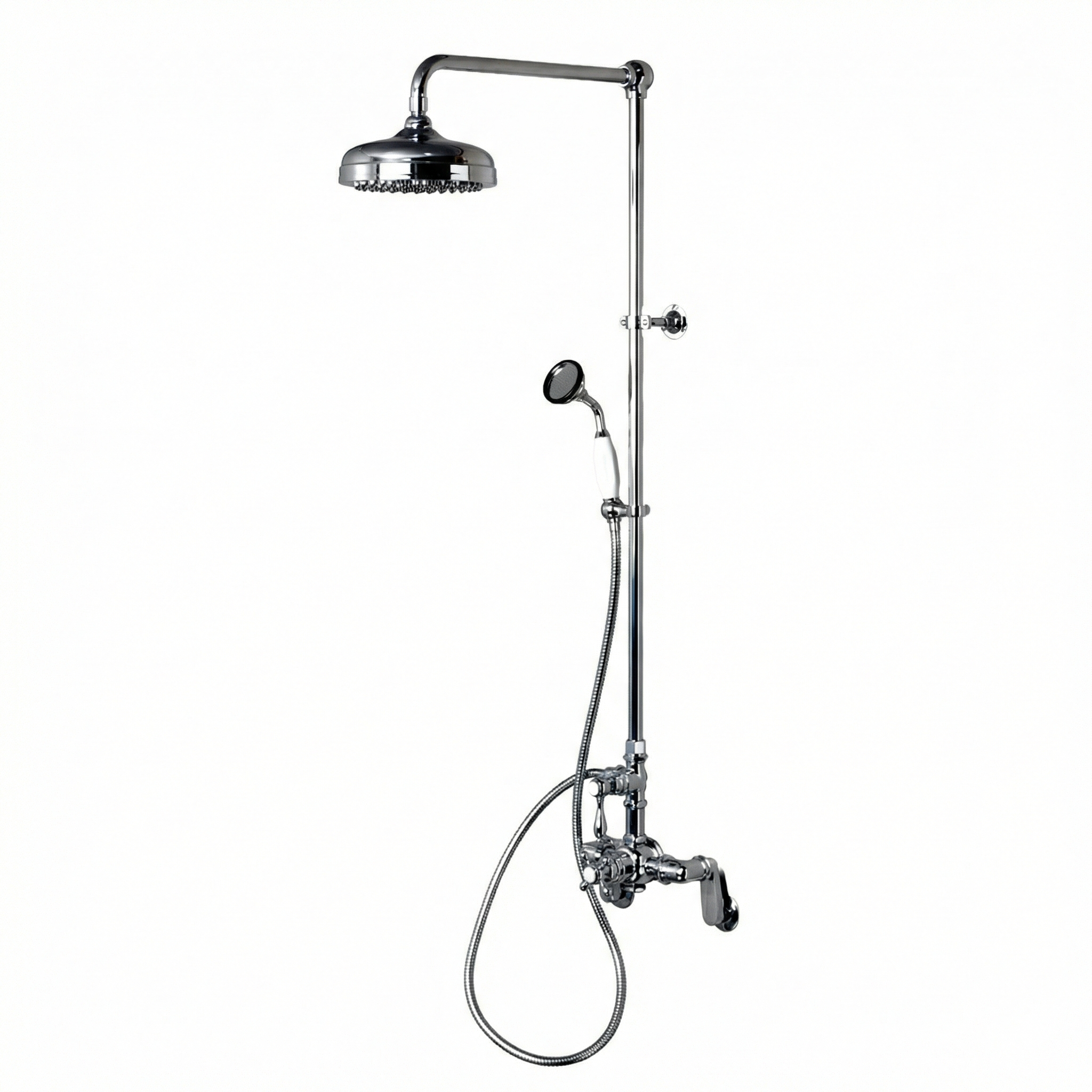 Exposed Thermostatic Shower System Wall Mount with 1.75GPM Lever/Cross Handles P1131 | Strom Living