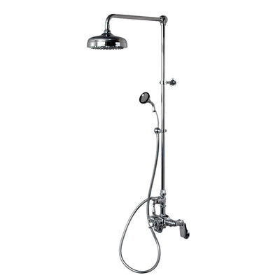 Exposed Thermostatic Shower System Wall Mount with 1.75GPM Lever/Cross Handles P1131 | Strom Living