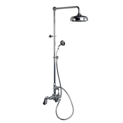 Exposed Thermostatic Shower System Wall Mounted with 1.75GPM Lever/Cross Handles