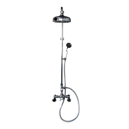 Exposed Thermostatic Shower System Wall Mounted with 1.75GPM Lever/Cross Handles