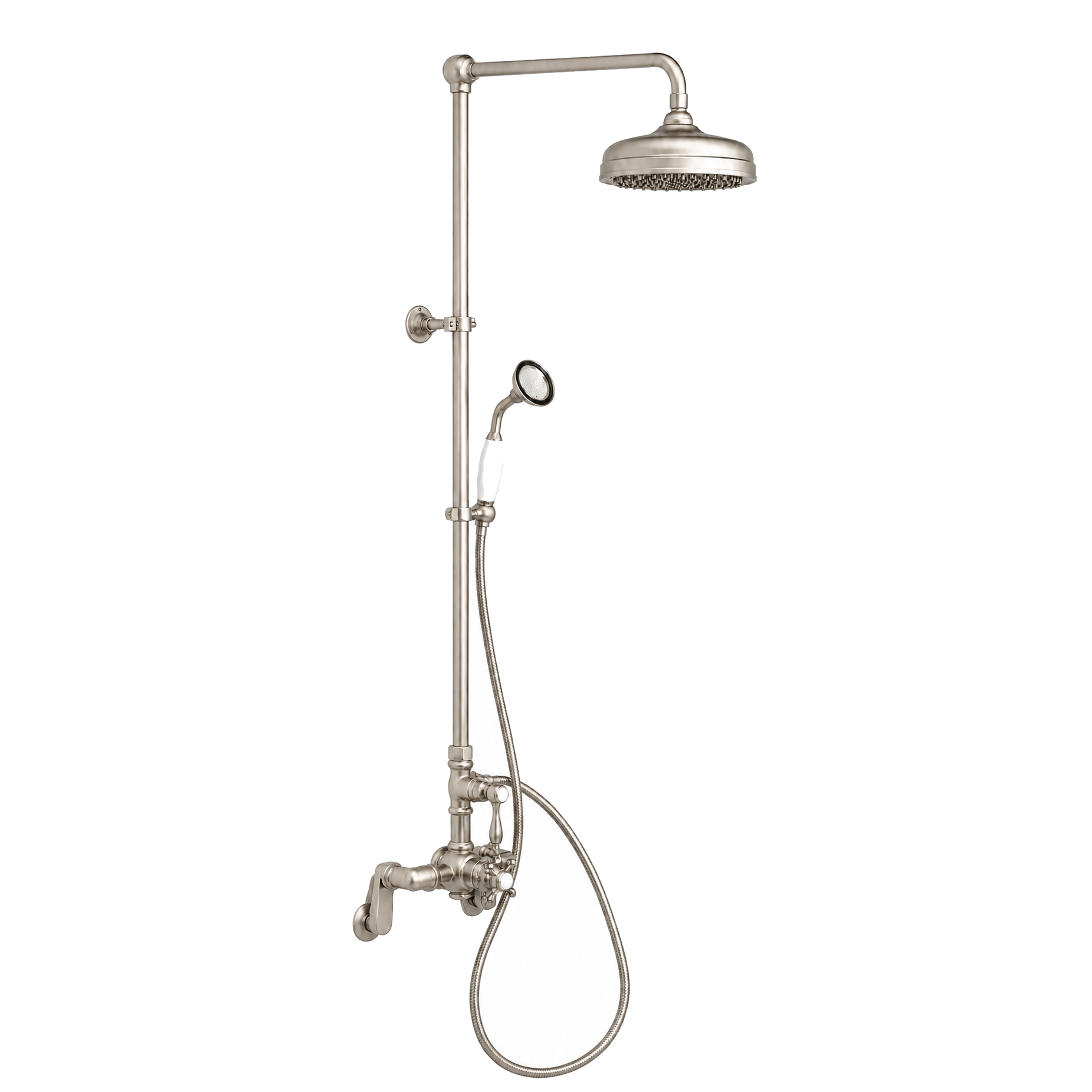 Sacramento Exposed Thermostatic Shower System P1131 | Strom Living Matte Nickel - Showers