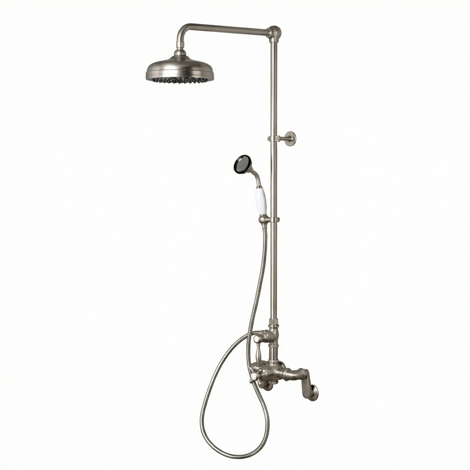 Sacramento Exposed Thermostatic Shower System P1131 | Strom Living Matte Nickel - Showers