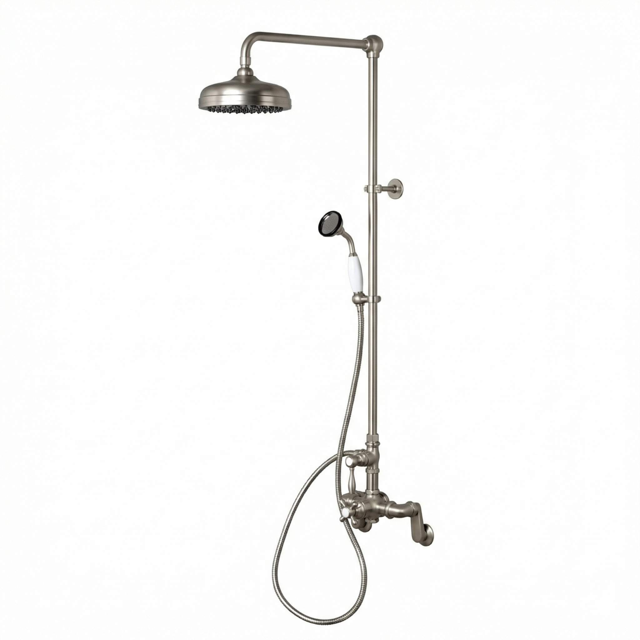 Exposed Thermostatic Shower System Wall Mount with 1.75GPM Lever/Cross Handles P1131 | Strom Living
