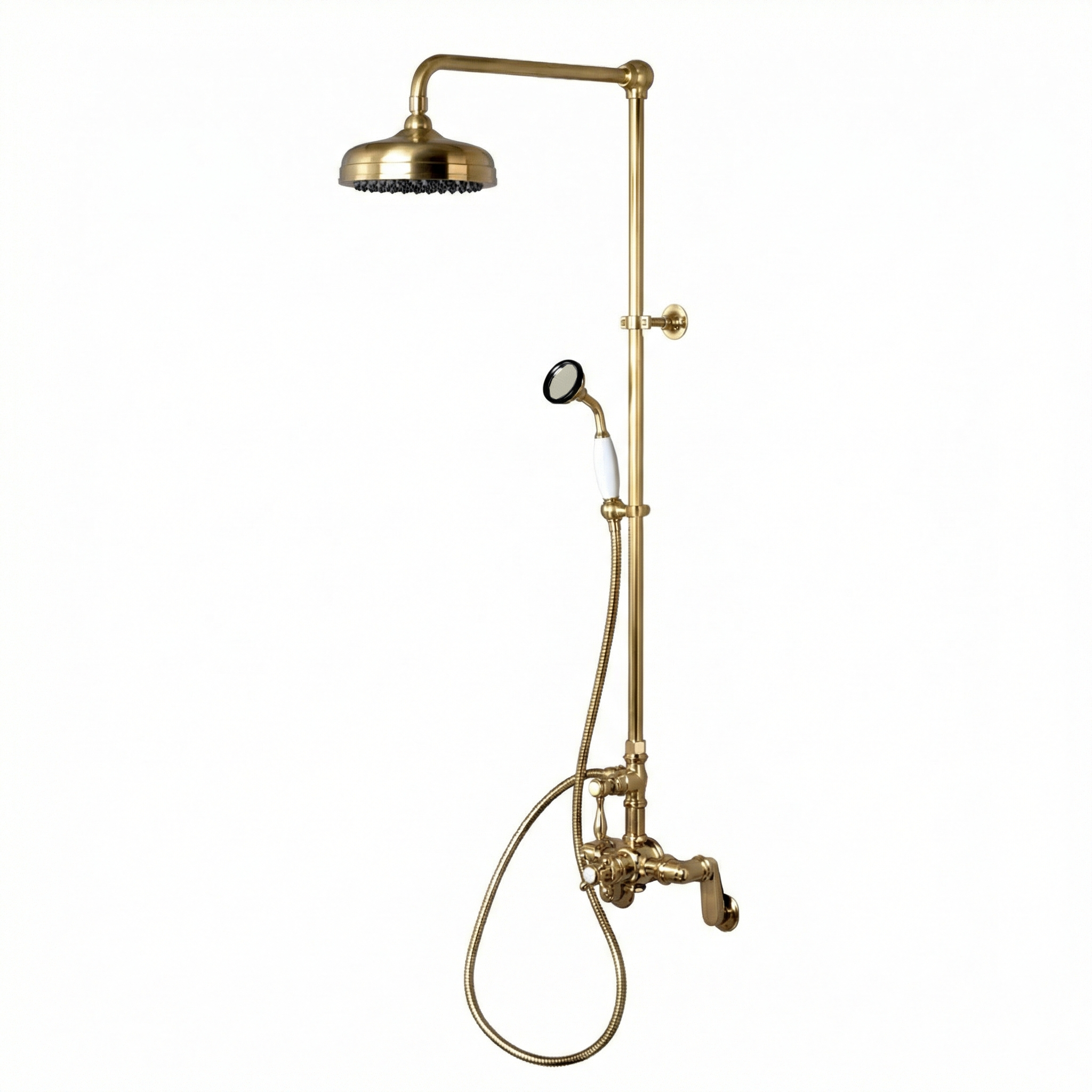 Sacramento Exposed Thermostatic Shower System P1131 | Strom Living Polished Brass - Showers
