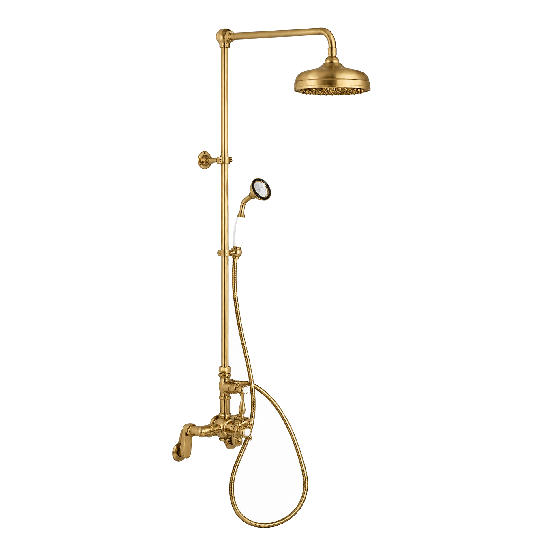 Sacramento Exposed Thermostatic Shower System P1131 | Strom Living Raw Brass - Showers
