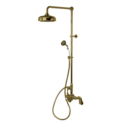 Exposed Thermostatic Shower System Wall Mounted with 1.75GPM Lever/Cross Handles