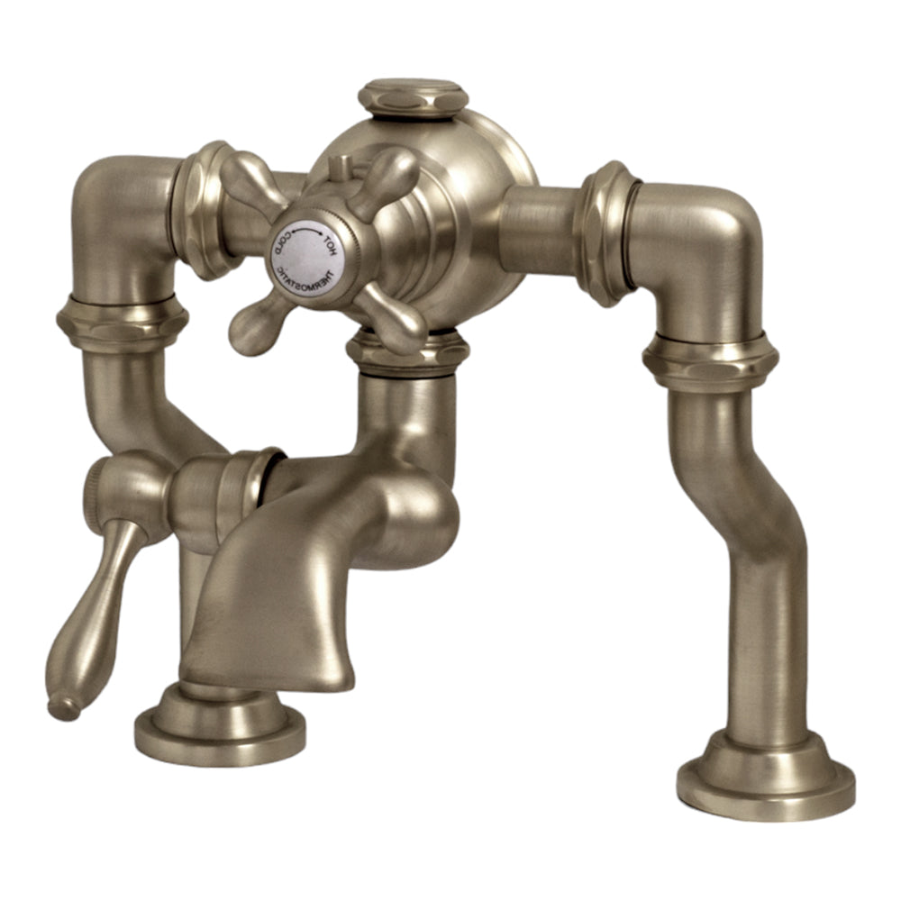 Offset Thermostatic Deck Mount Tub Faucet P1132 | Strom Living Matte Nickel - Tub Fillers