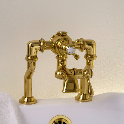 Thermostatic Deck Mount Tub Faucet with Adjustable centers