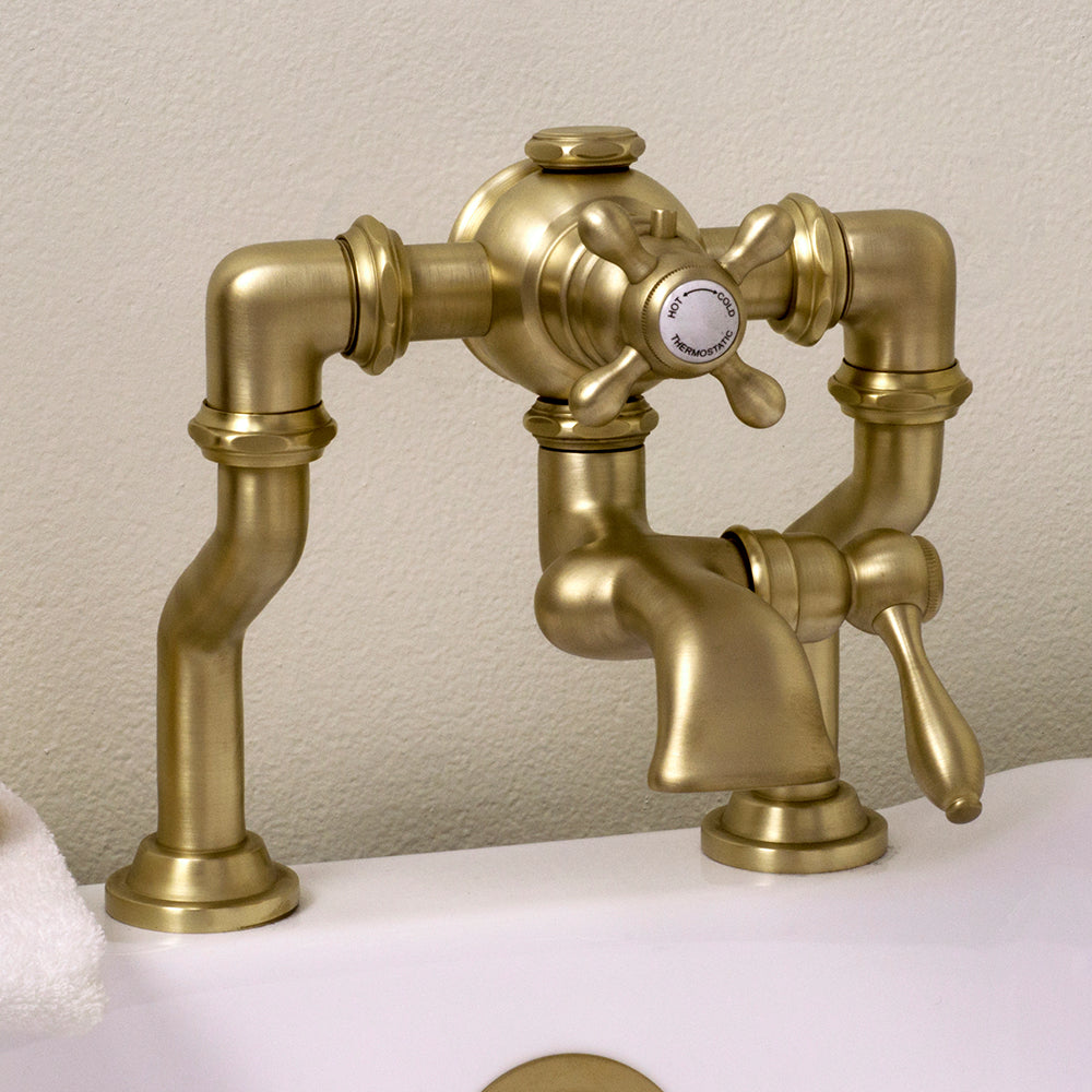 Thermostatic Deck Mount Tub Faucet with Adjustable centers