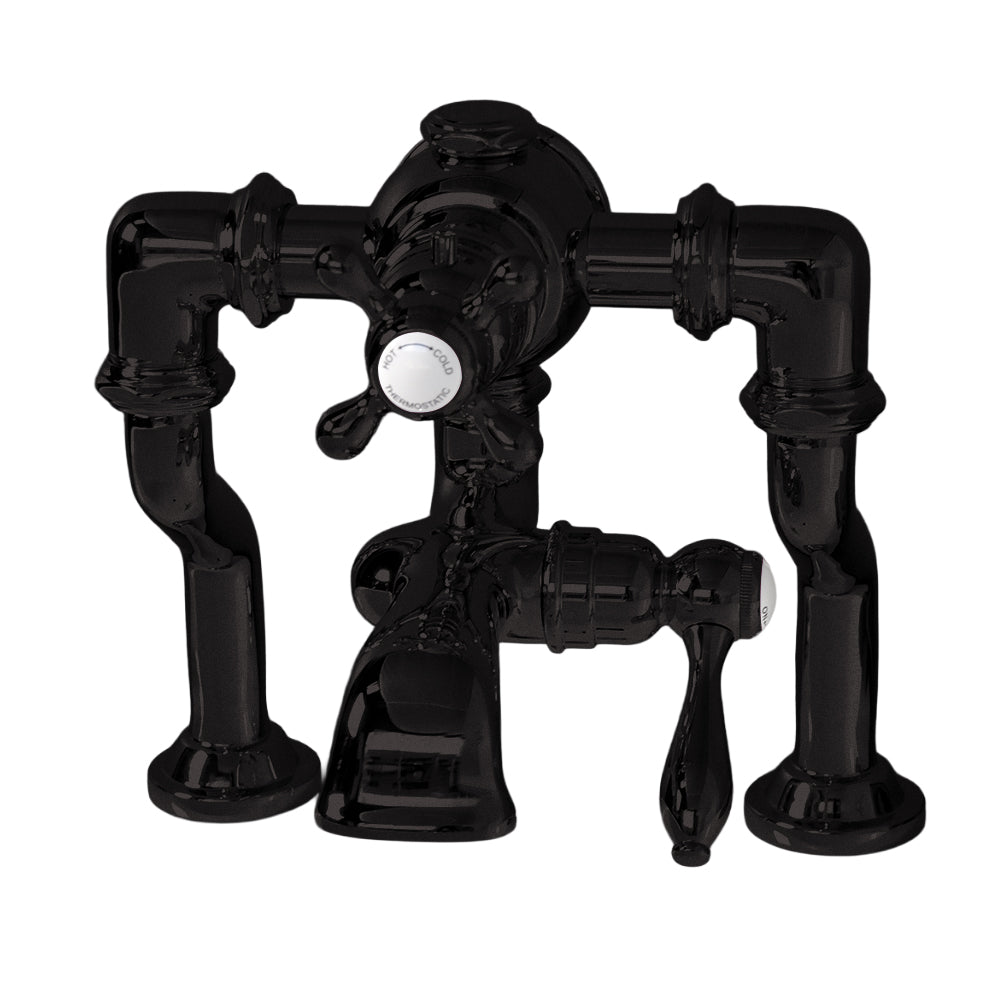Offset Thermostatic Deck Mount Tub Faucet P1132 | Strom Living - Tub Fillers