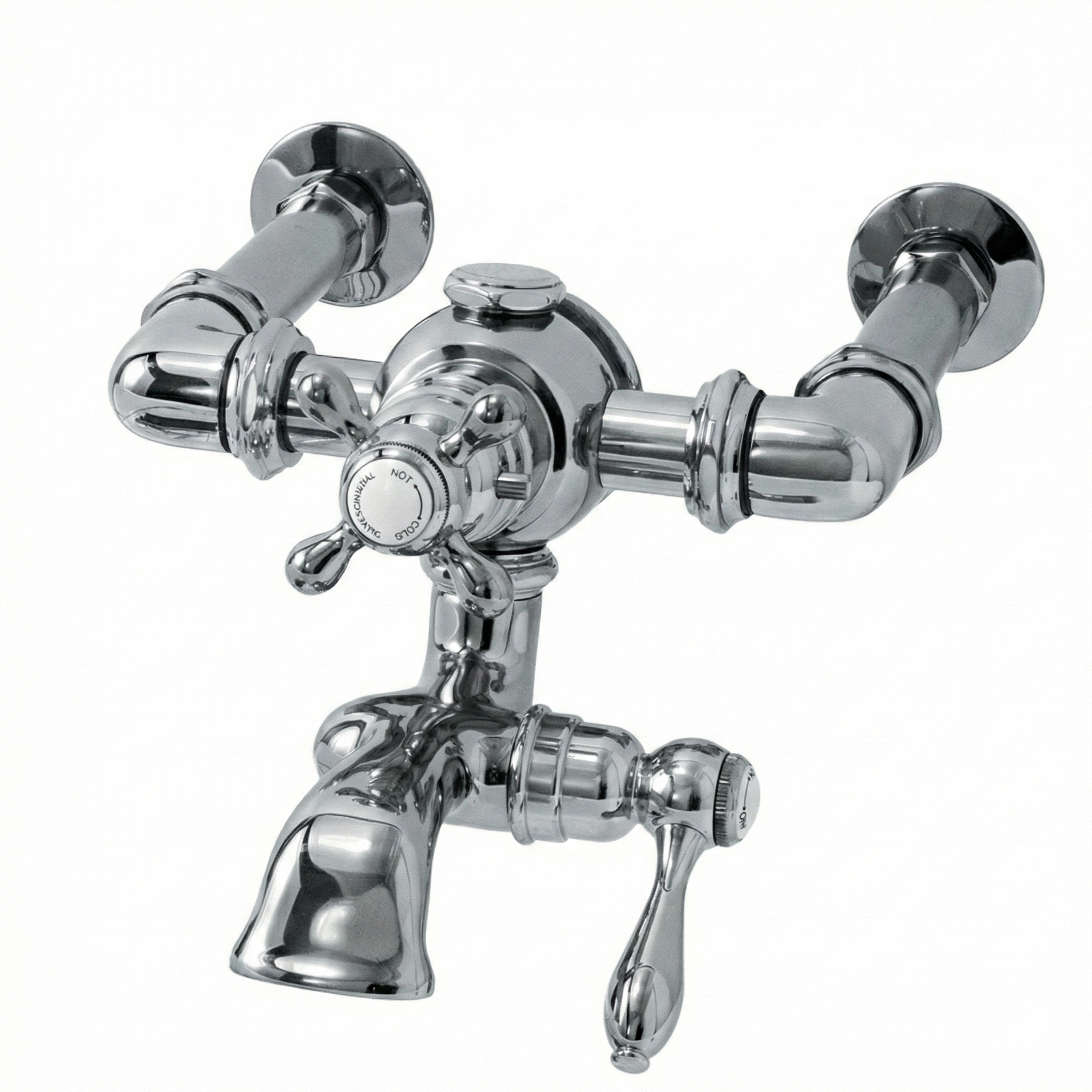 Thermostatic Wall Mount Tub Filler Faucet with 7" Center P1133 | Strom Living Chrome - Tub Fillers
