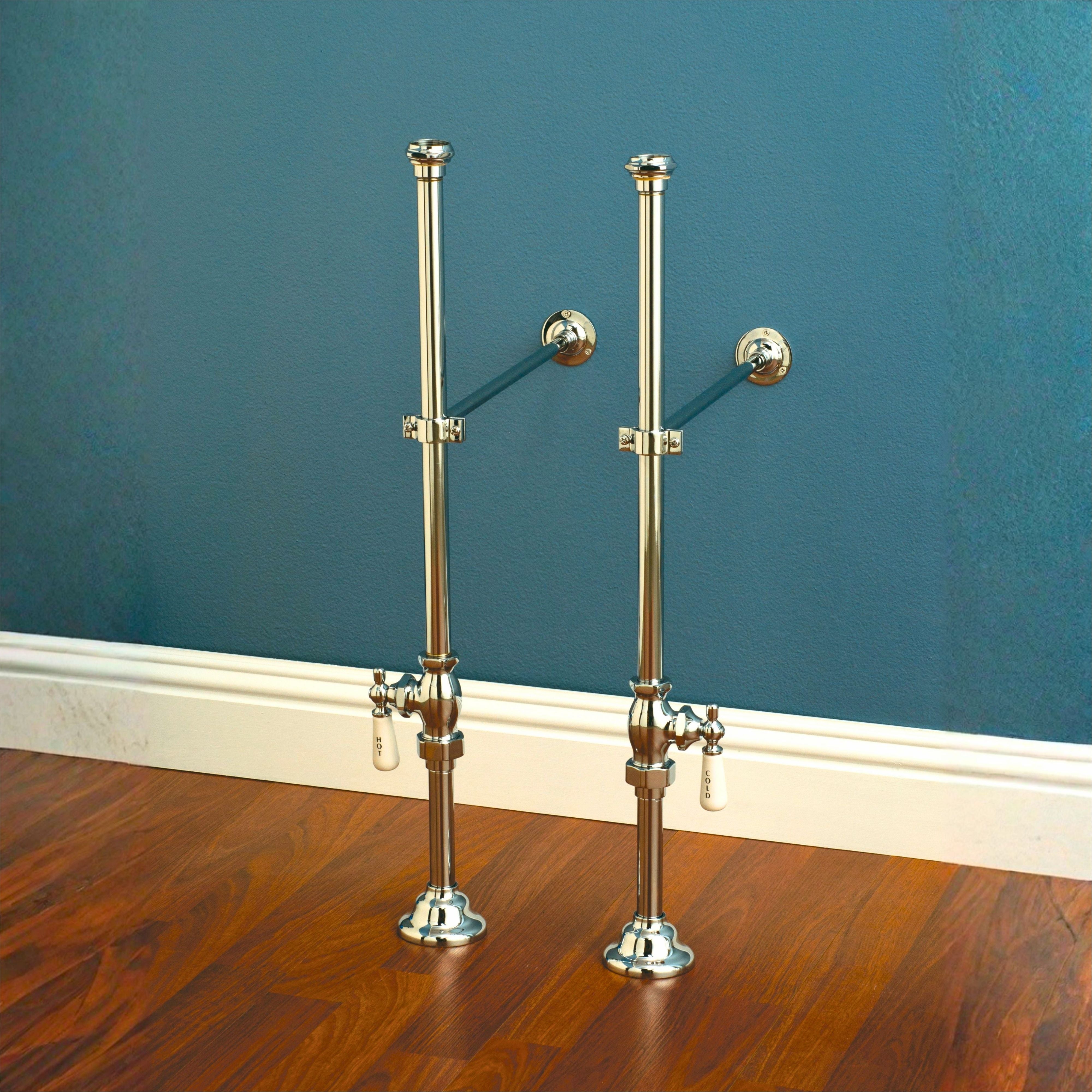 Strom Living Free Standing Supply Set with Shutoffs - Bathtub Components