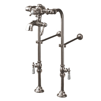 Strom Living Thermostatic Freestanding Tub Filler with Handshower, Faucet and Supply Lines