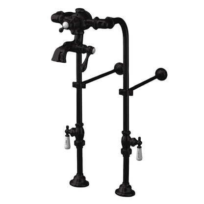 Strom Living Thermostatic Freestanding Tub Filler with Handshower, Faucet and Supply Lines