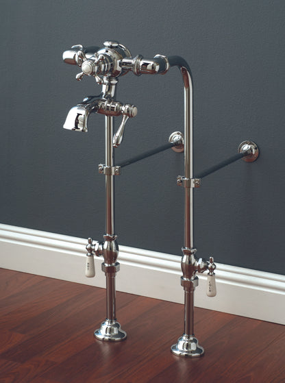 Strom Living Thermostatic Freestanding Tub Filler with Handshower, Faucet and Supply Lines