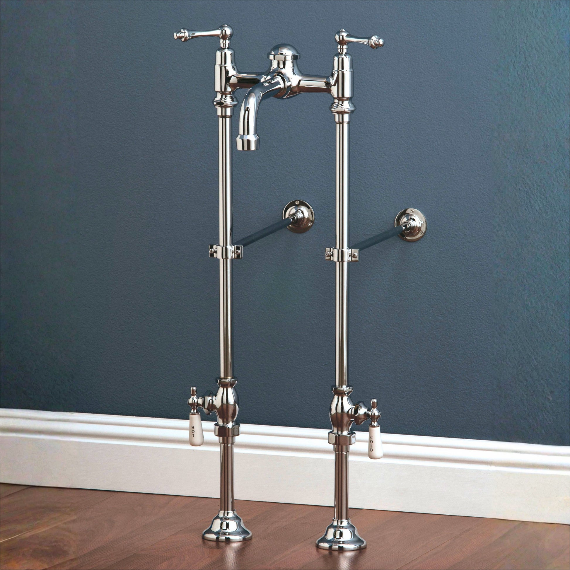 Faucet & Over the Rim Supply Set Kit with Lever Handles P1144 | Strom Living - Tub Fillers