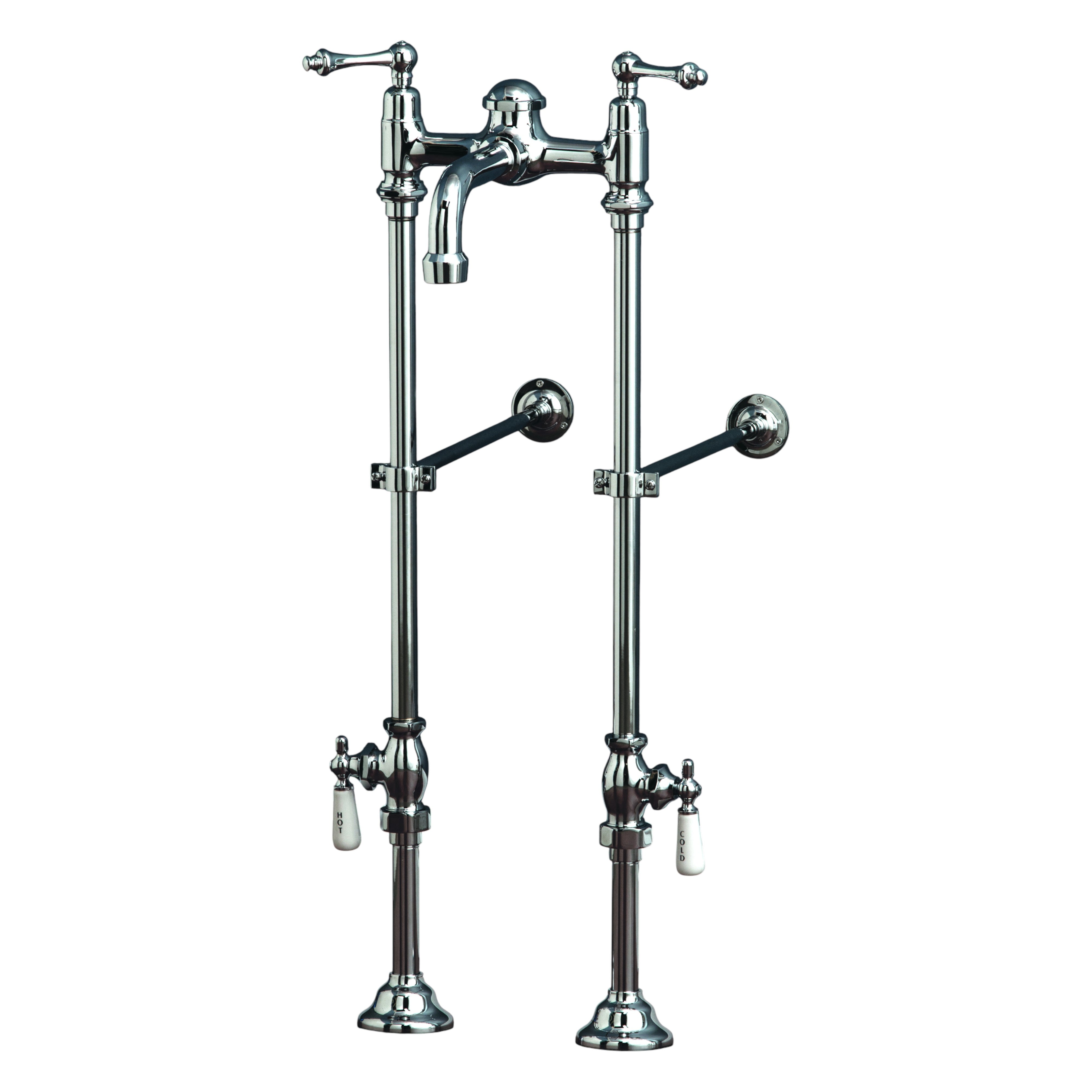Faucet & Over the Rim Supply Set Kit with Lever Handles P1144 | Strom Living - Tub Fillers