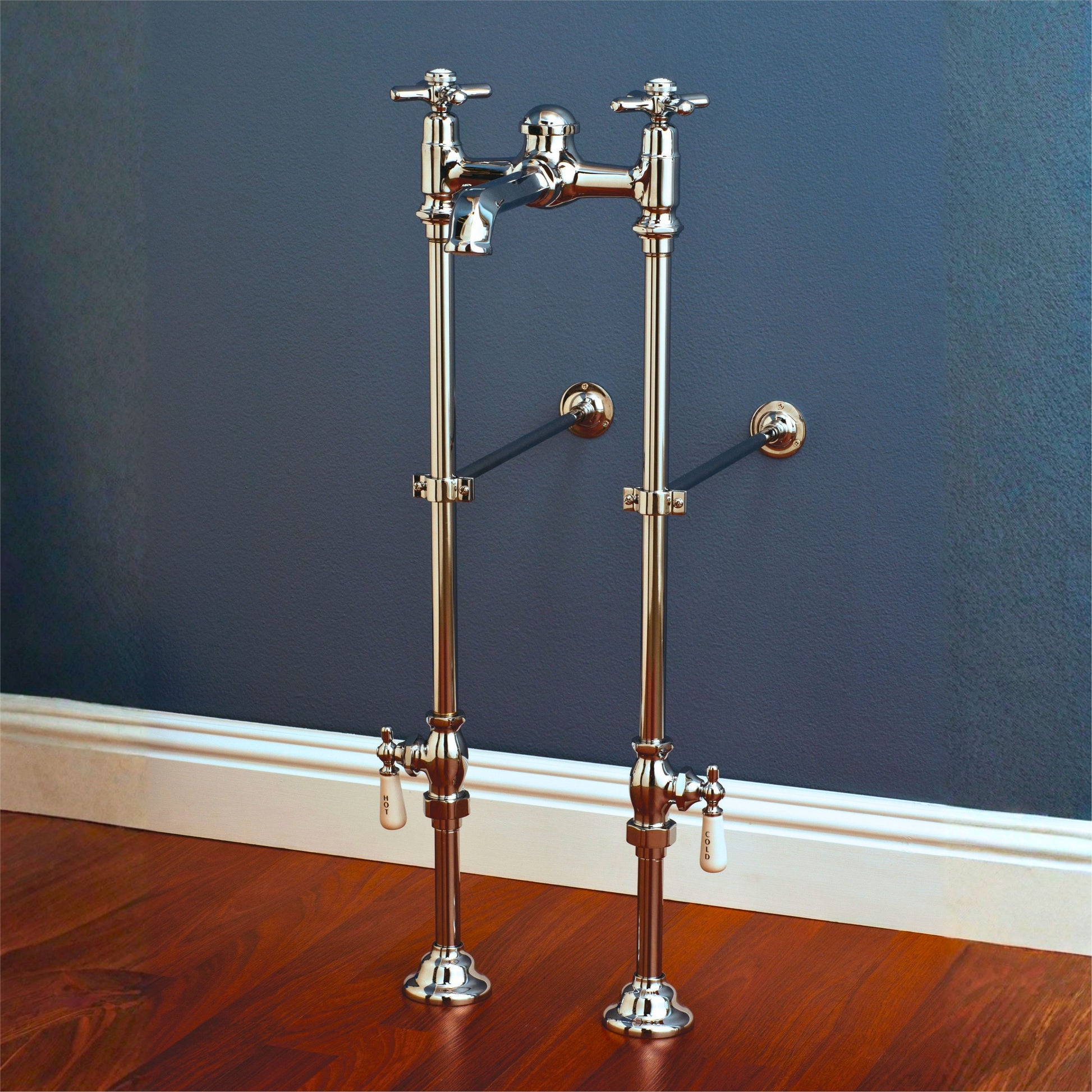Freestanding Tub Filler 29" with 7" Spout Extension and Rim Supply Set Kit P1146 | Strom Living - Tub Fillers