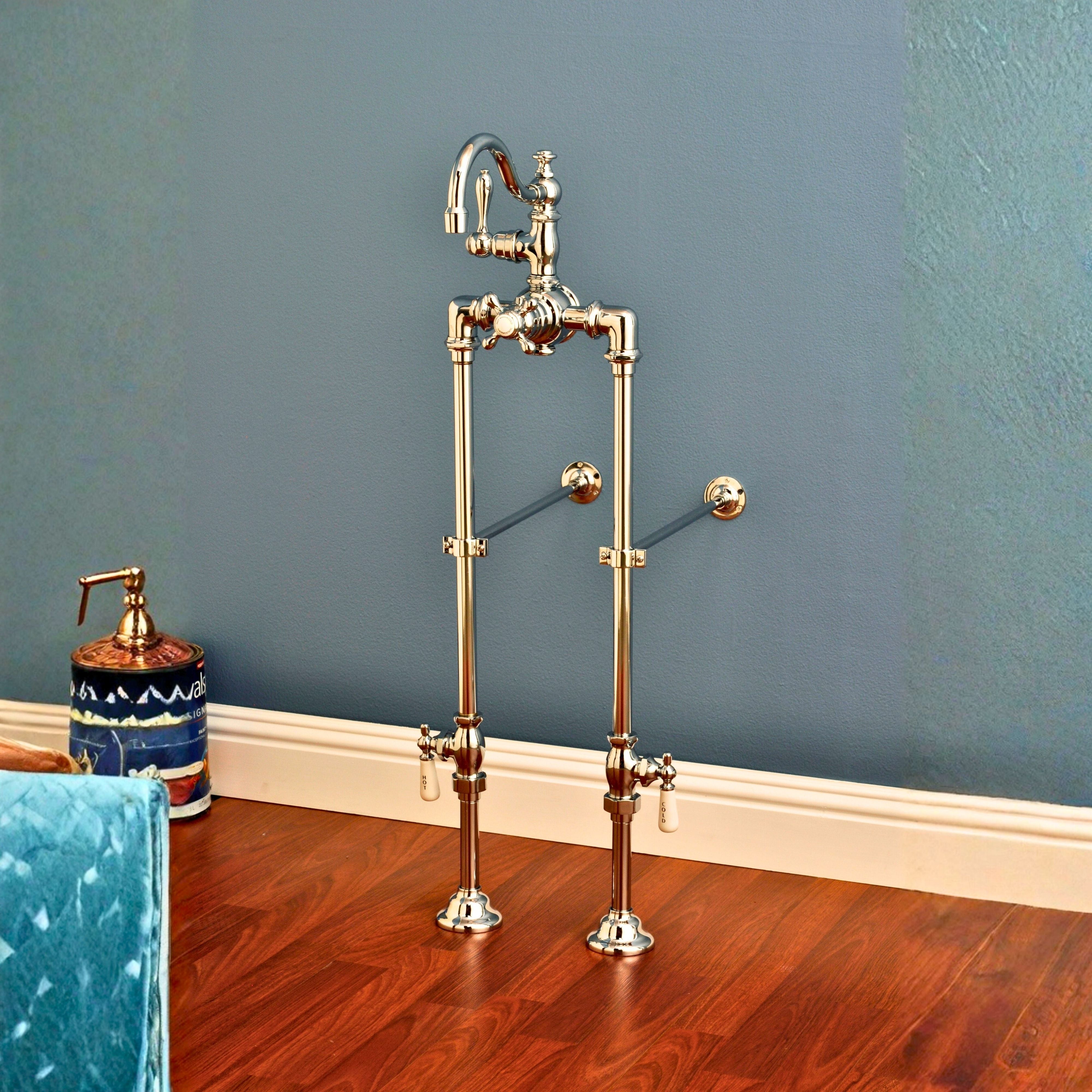 Floor Mount Thermostatic Tub Filler P1147 | Strom Living - Tub Fillers