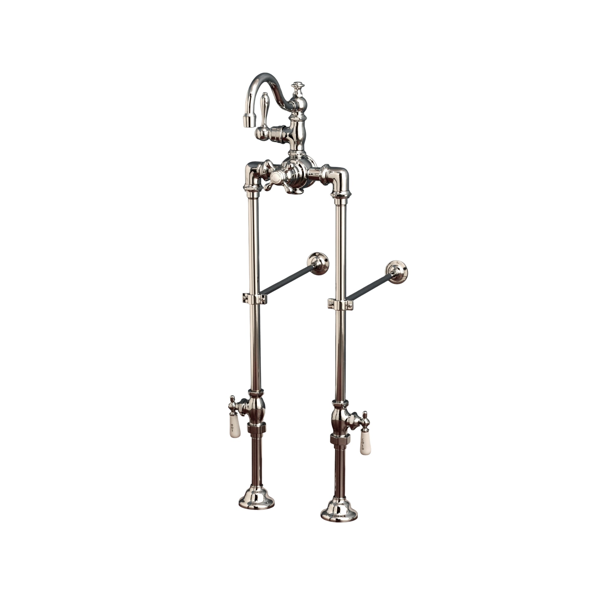 Floor Mount Thermostatic Tub Filler P1147 | Strom Living Chrome - Tub Fillers