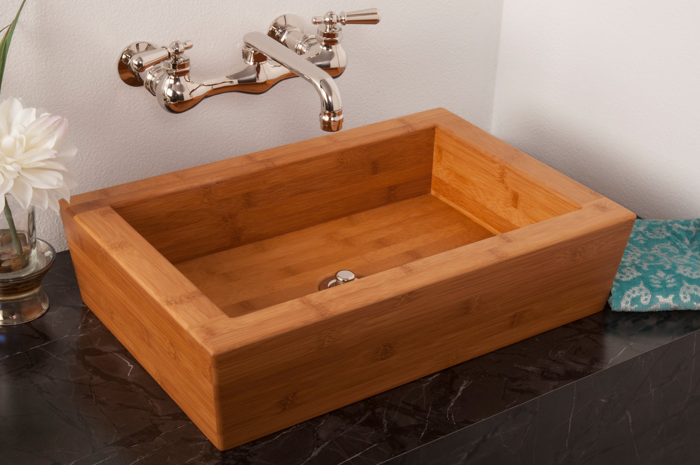 Strom Living Solid Bamboo Rectangular Sink in Natural Color