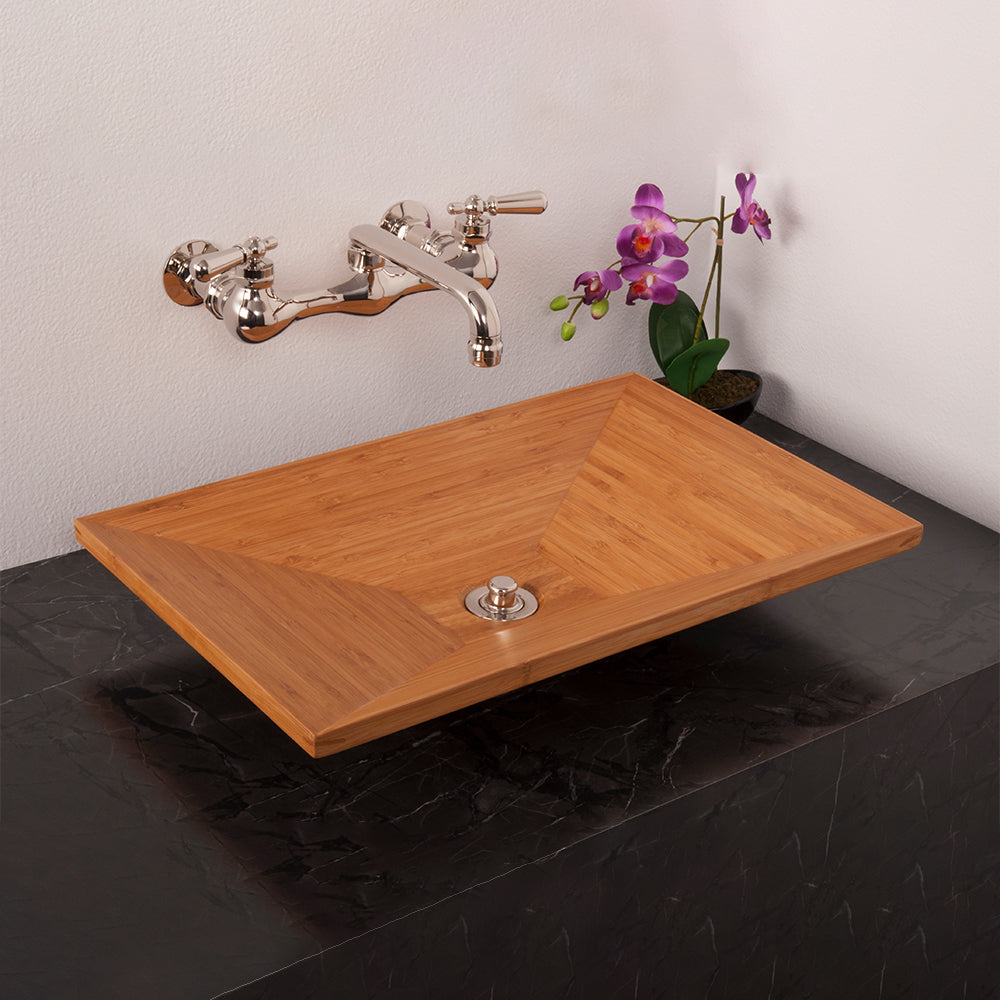Strom Living Bamboo Shallow Vessel Sink in Natural Color