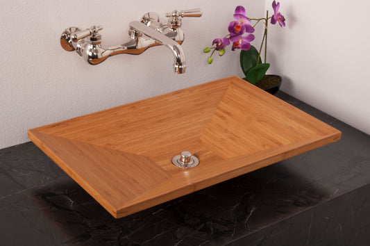 Strom Living Bamboo Shallow Vessel Sink in Natural Color