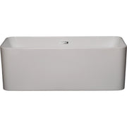 Strom Living St. Claire 60" Freestanding Rounded Rectangular Acrylic Tub without Faucet Holes and with Integrated Drain