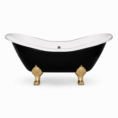 Summit Black & White 6' Slipper Clawfoot Tub P1160 | Strom Living