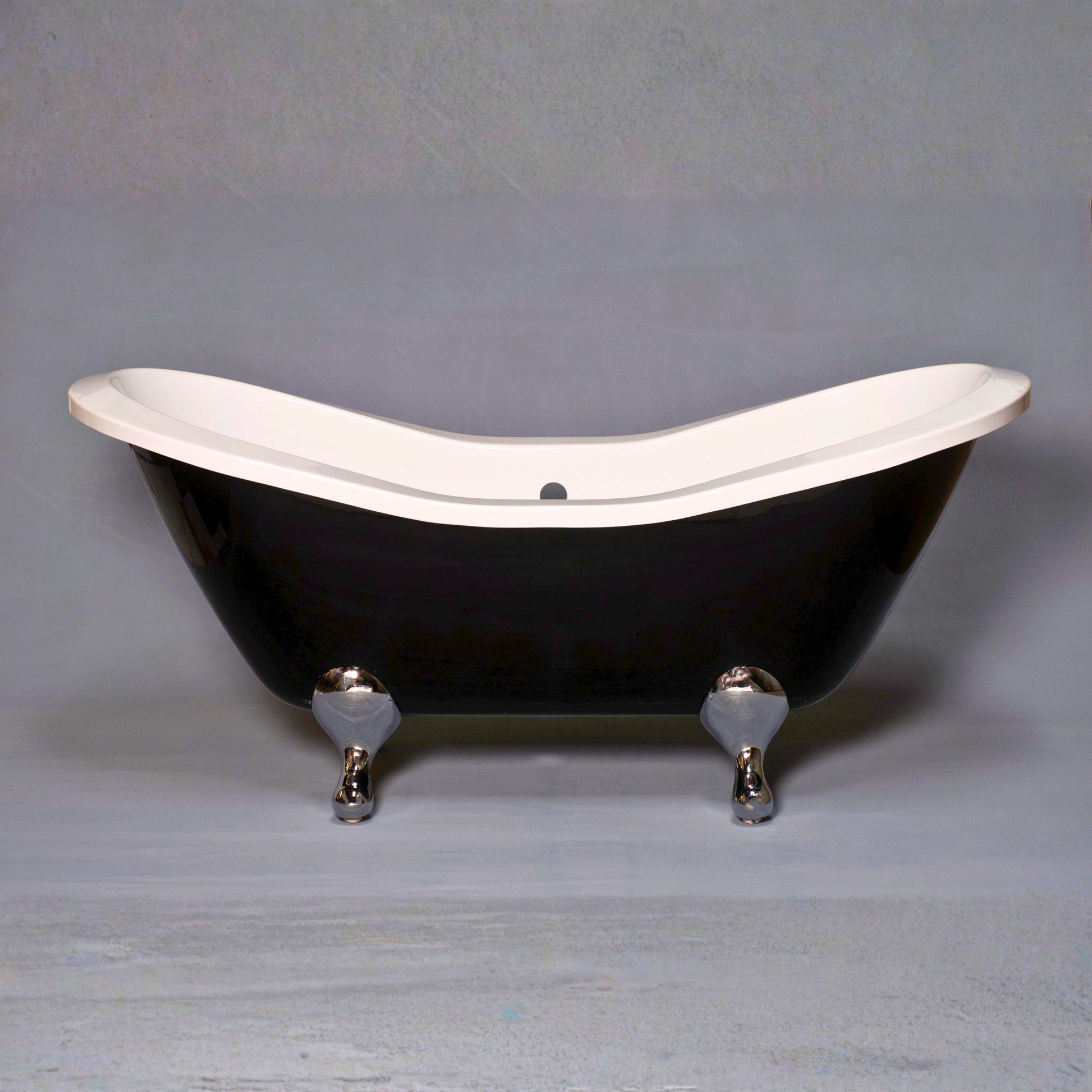 Alpine Black & White 6' Double Slipper Leg Tub P1162 | Strom Living - Bathtubs