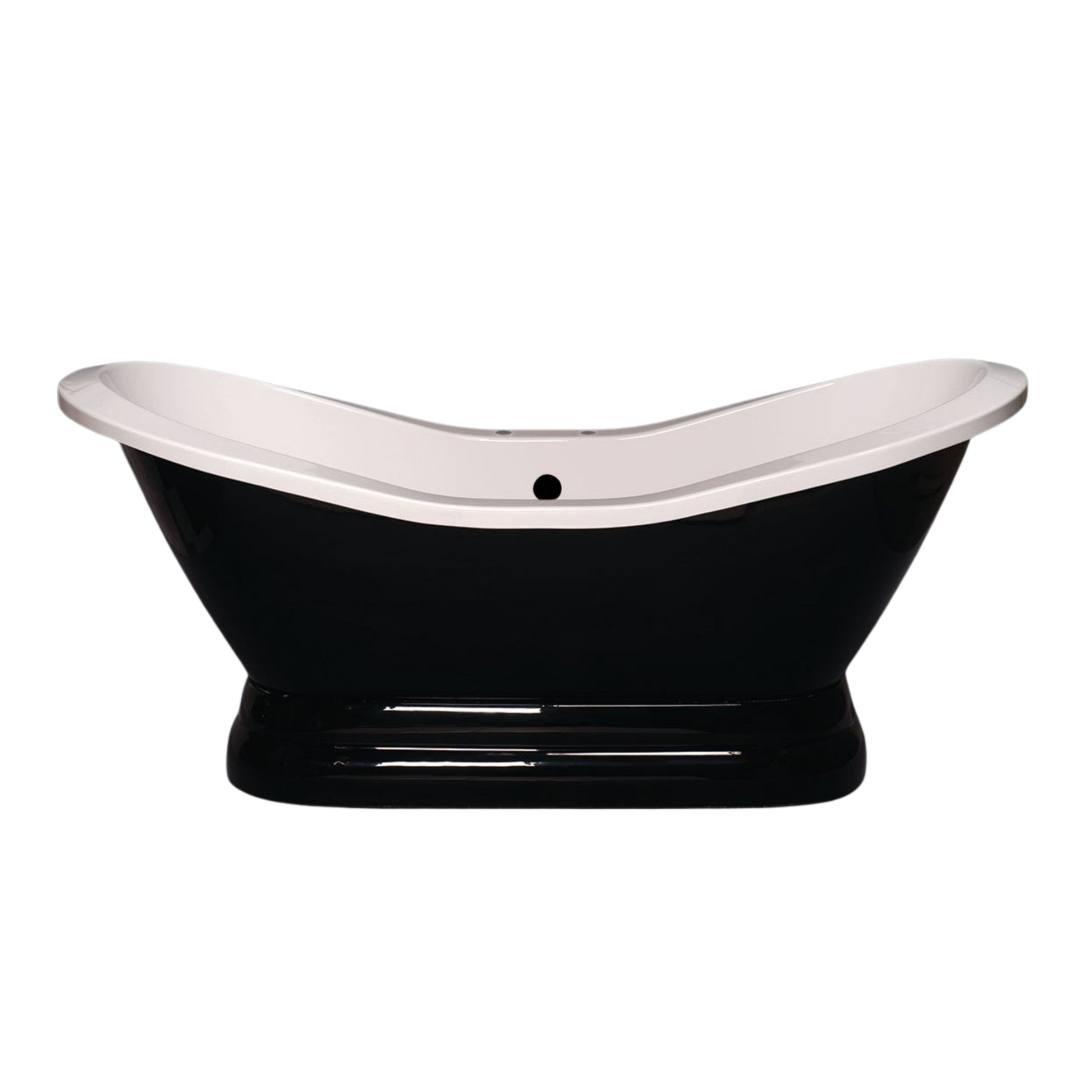 The Echo 6' Double Slipper Pedestal Acrylic Tub with 7" Centers P1163 | Strom Living Black & White - Bathtubs