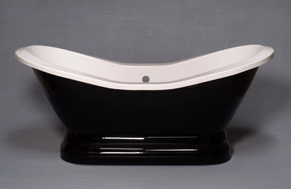 Strom Living Echo 6' Double Slipper Pedestal Acrylic Tub with 7" Centers