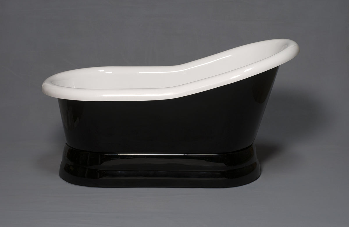 The Madrone 5' Single Slipper Pedestal Acrylic Tub P1111 | Strom Living Black & White - Bathtubs