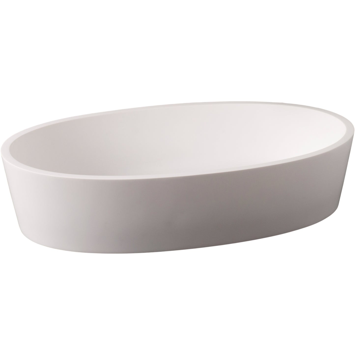 Strom Living P1169 Oval Solid Surface Acrylic Sink in Matte White