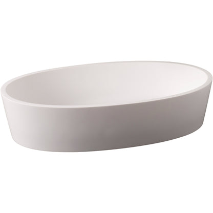 Strom Living P1169 Oval Solid Surface Acrylic Sink in Matte White