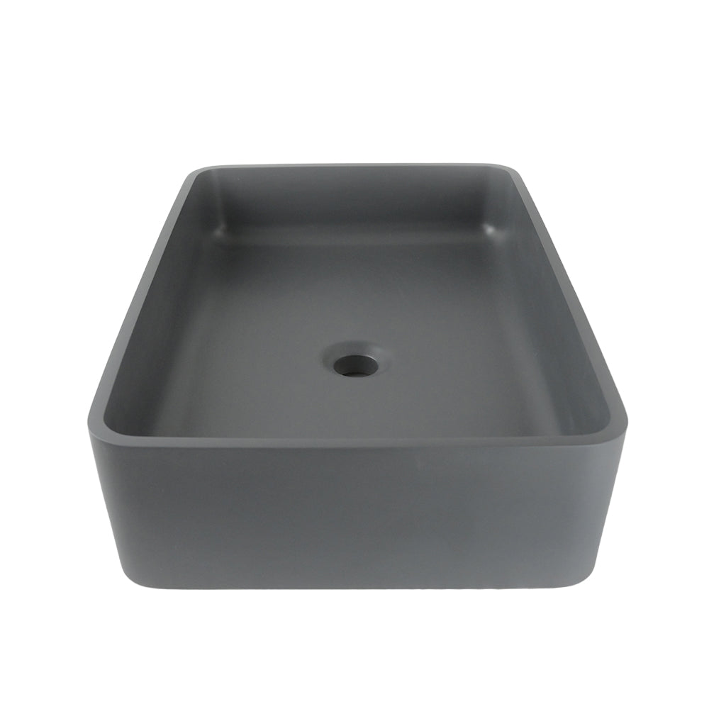 P1171 Matte Gray Rectangular Solid Surface Acrylic Sink