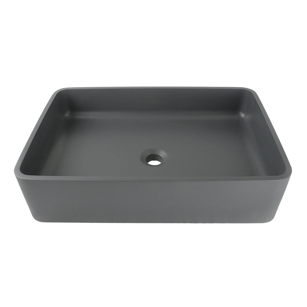 P1171 Matte Gray Rectangular Solid Surface Acrylic Sink