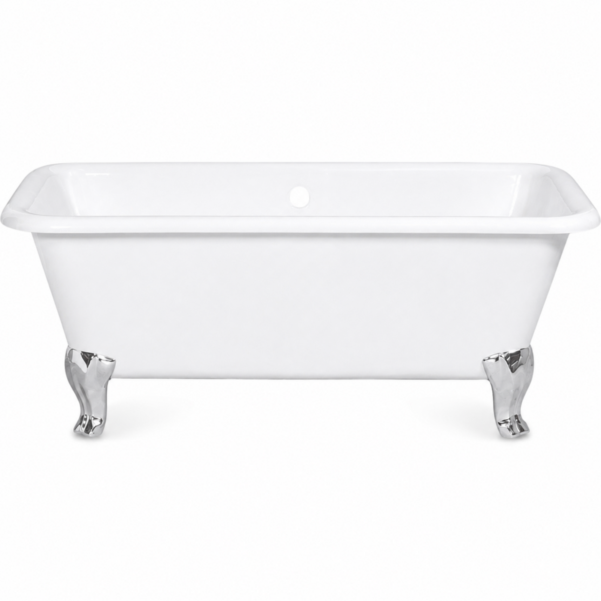 The Charles Cast Iron with Rectangular Double Ended Leg Tub P1173 | Strom Living Chrome - Bathtubs