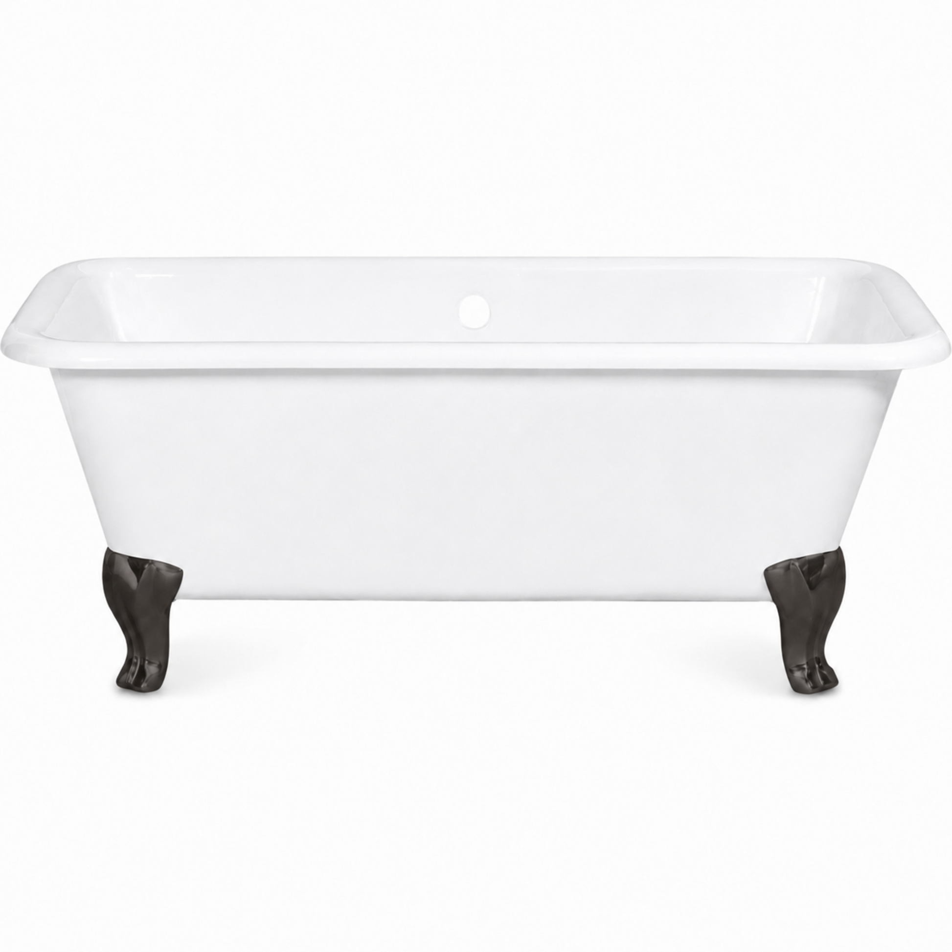 The Charles Cast Iron with Rectangular Double Ended Leg Tub P1173 | Strom Living Oil Rubbed Bronze - Bathtubs