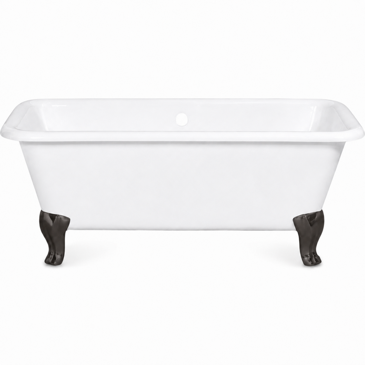 The Charles Cast Iron with Rectangular Double Ended Leg Tub P1173 | Strom Living Oil Rubbed Bronze - Bathtubs