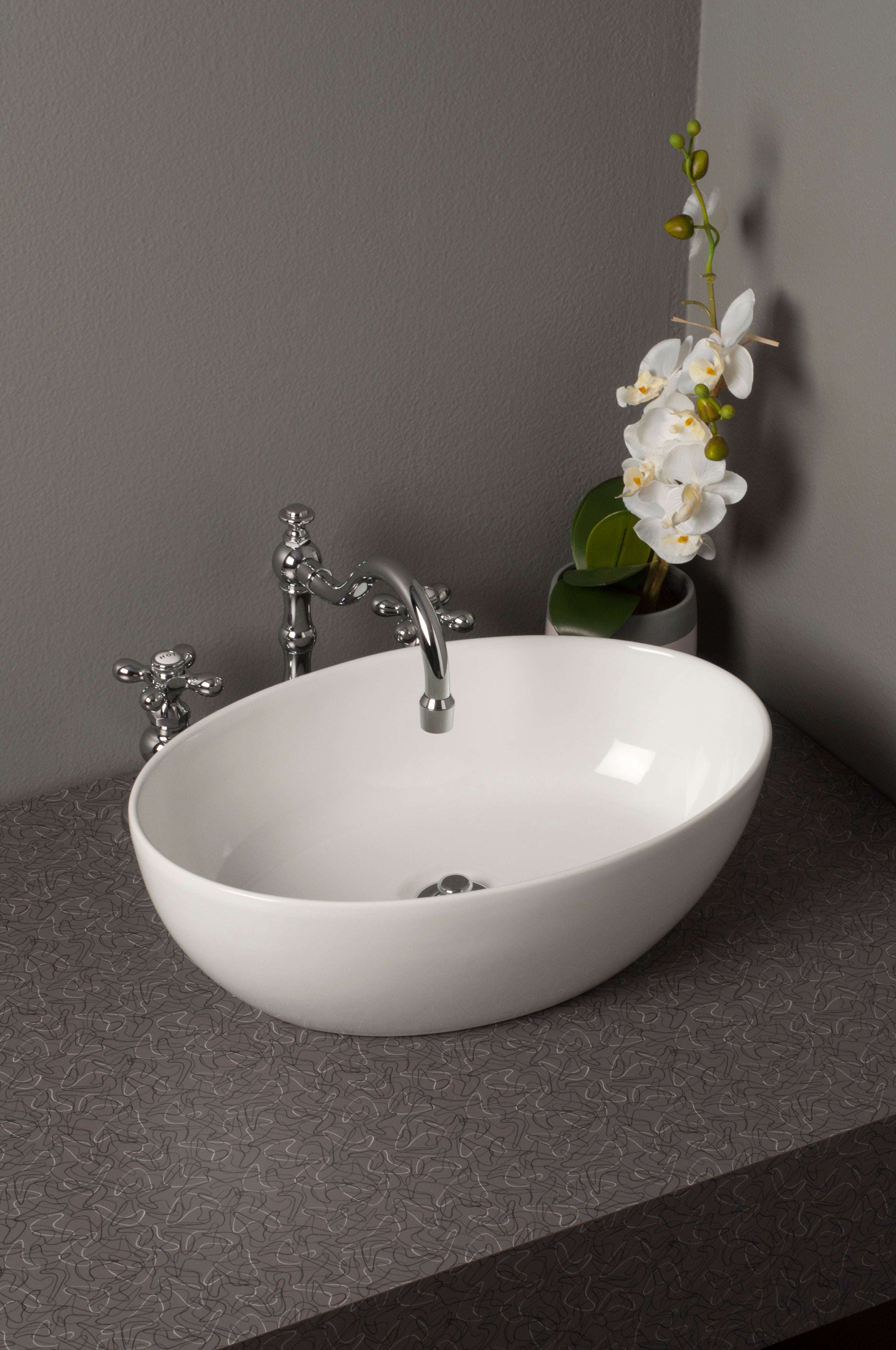 Fireclay Oval Semi Drop-In Sink P1178 | Strom Living