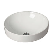 Fireclay Round Semi Drop-In Sink in Gloss White P1179 | Strom Living