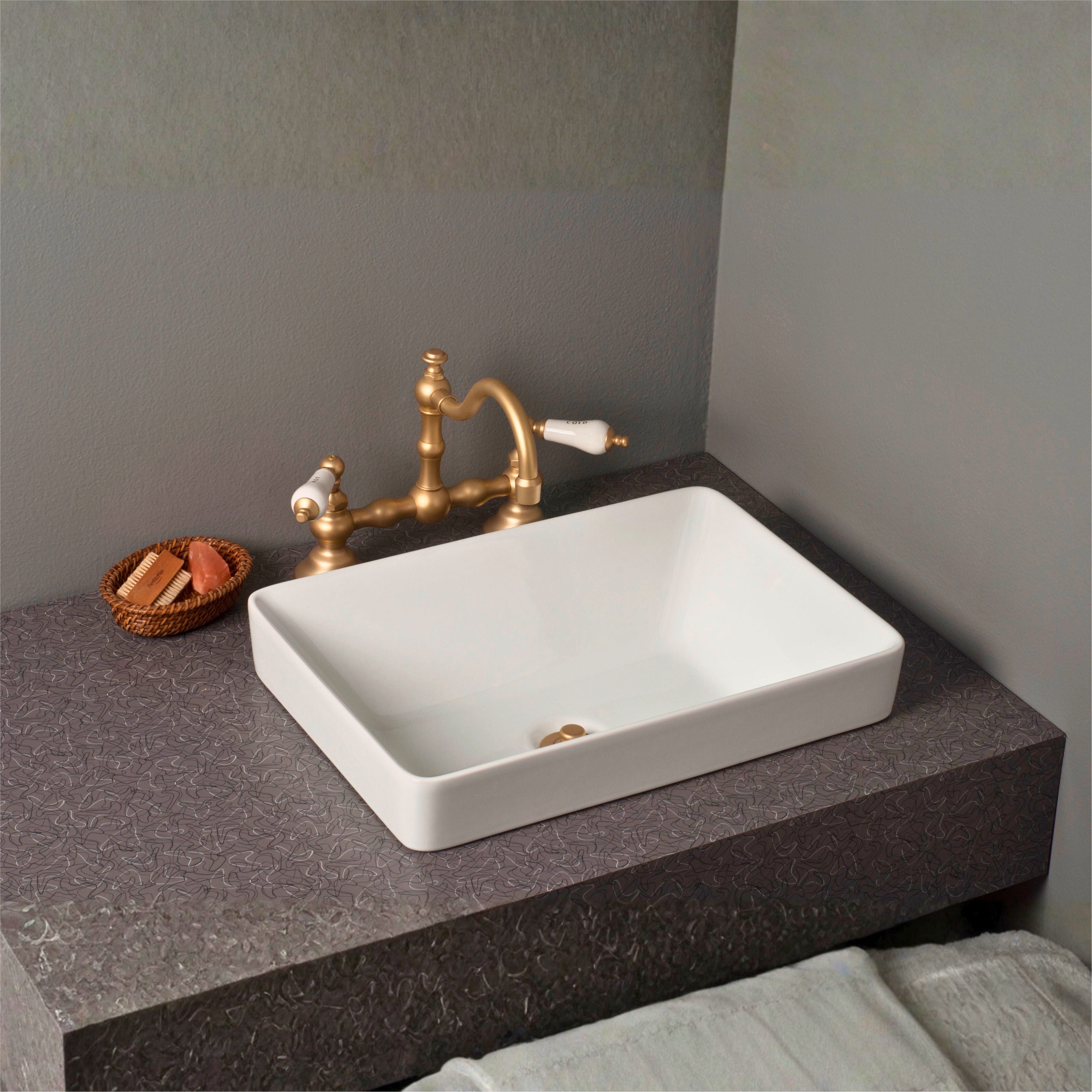 Rio Grande Bridge Lavatory Faucet Cross Handles P1005 | Strom Living - Bathroom Faucets