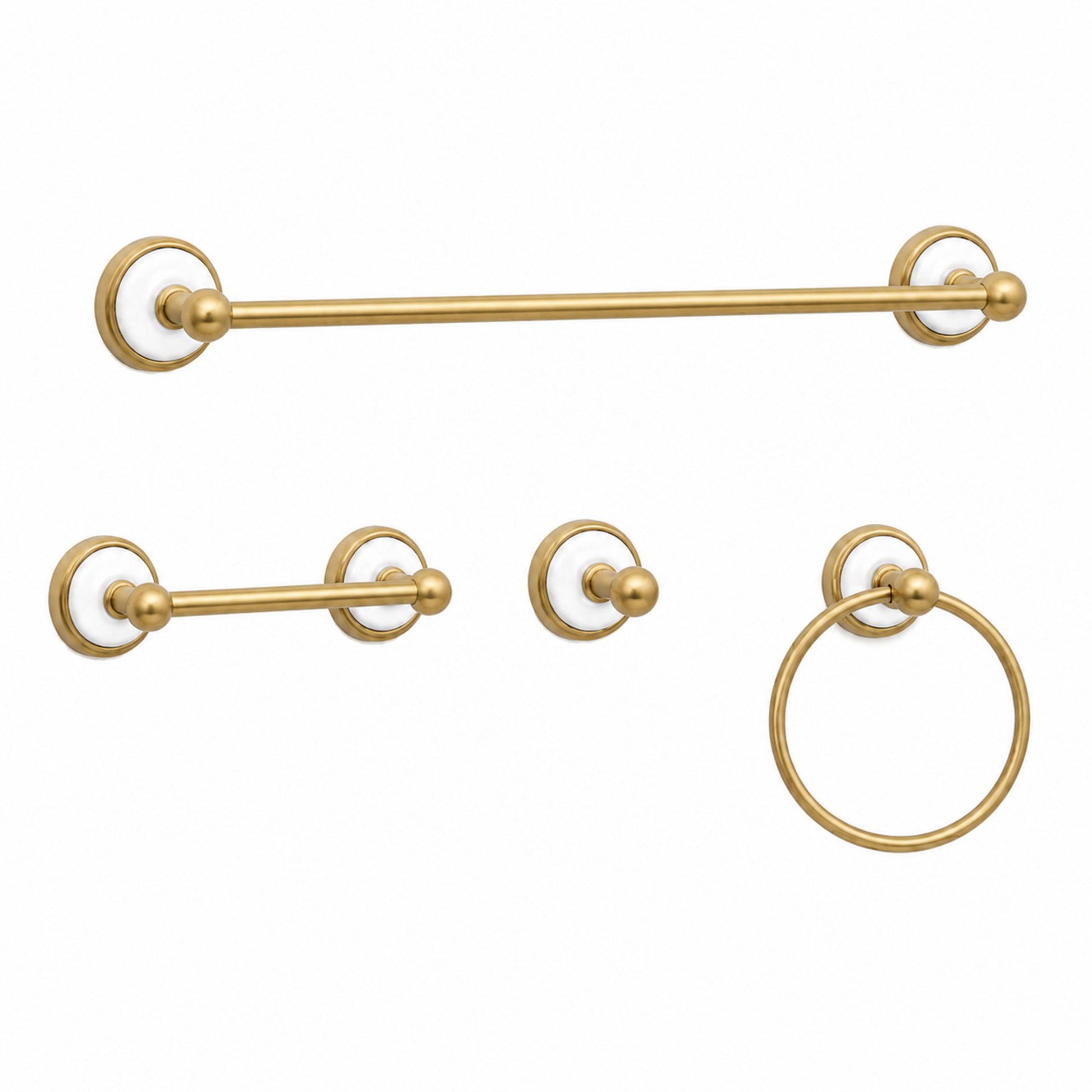 Columbia 4-Piece Bathroom Accessory Hardware Set P4BCOL18 | Strom Living Raw Brass 30" - Bathroom Accessories