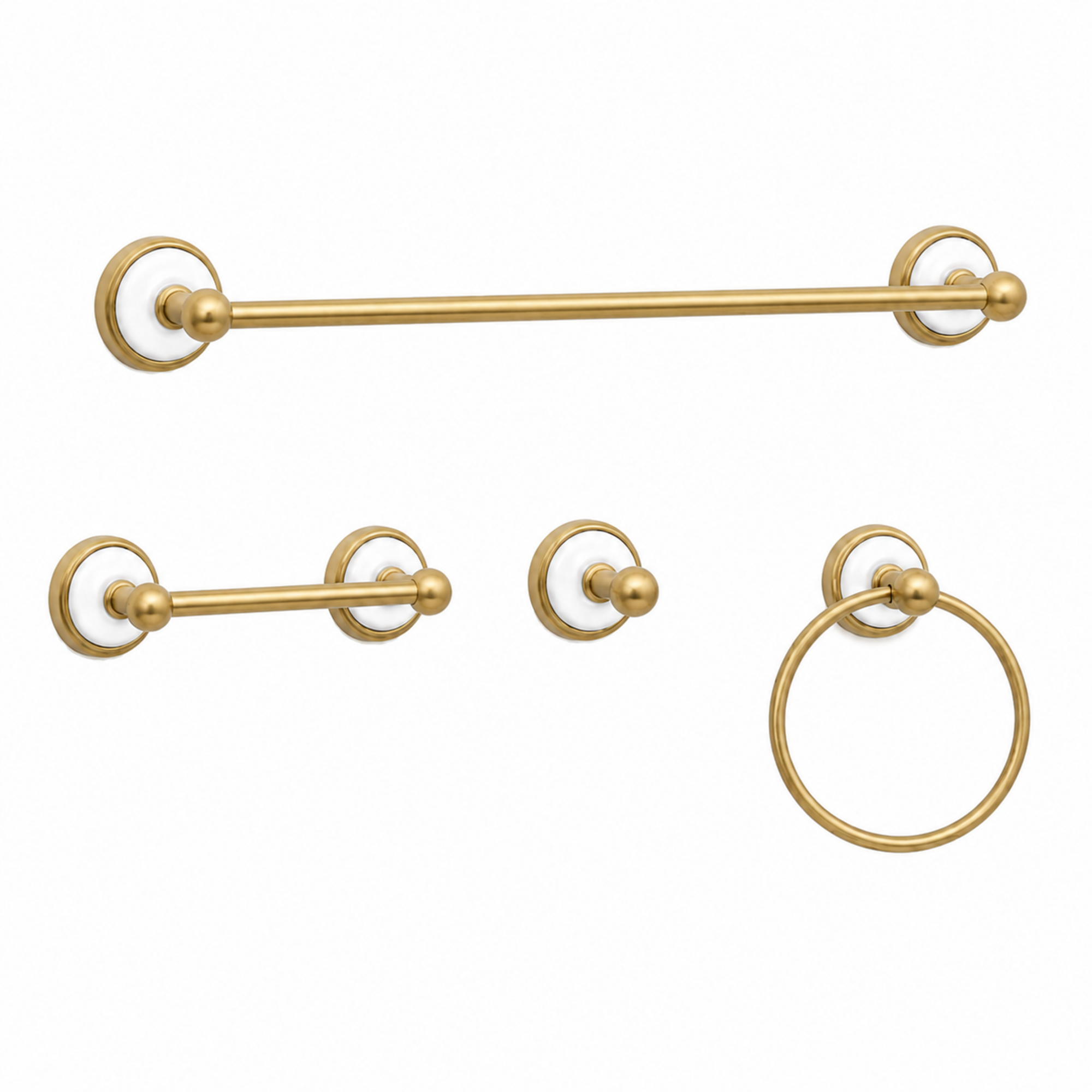 Columbia 4-Piece Bathroom Accessory Hardware Set P4BCOL18 | Strom Living Raw Brass 30" - Bathroom Accessories