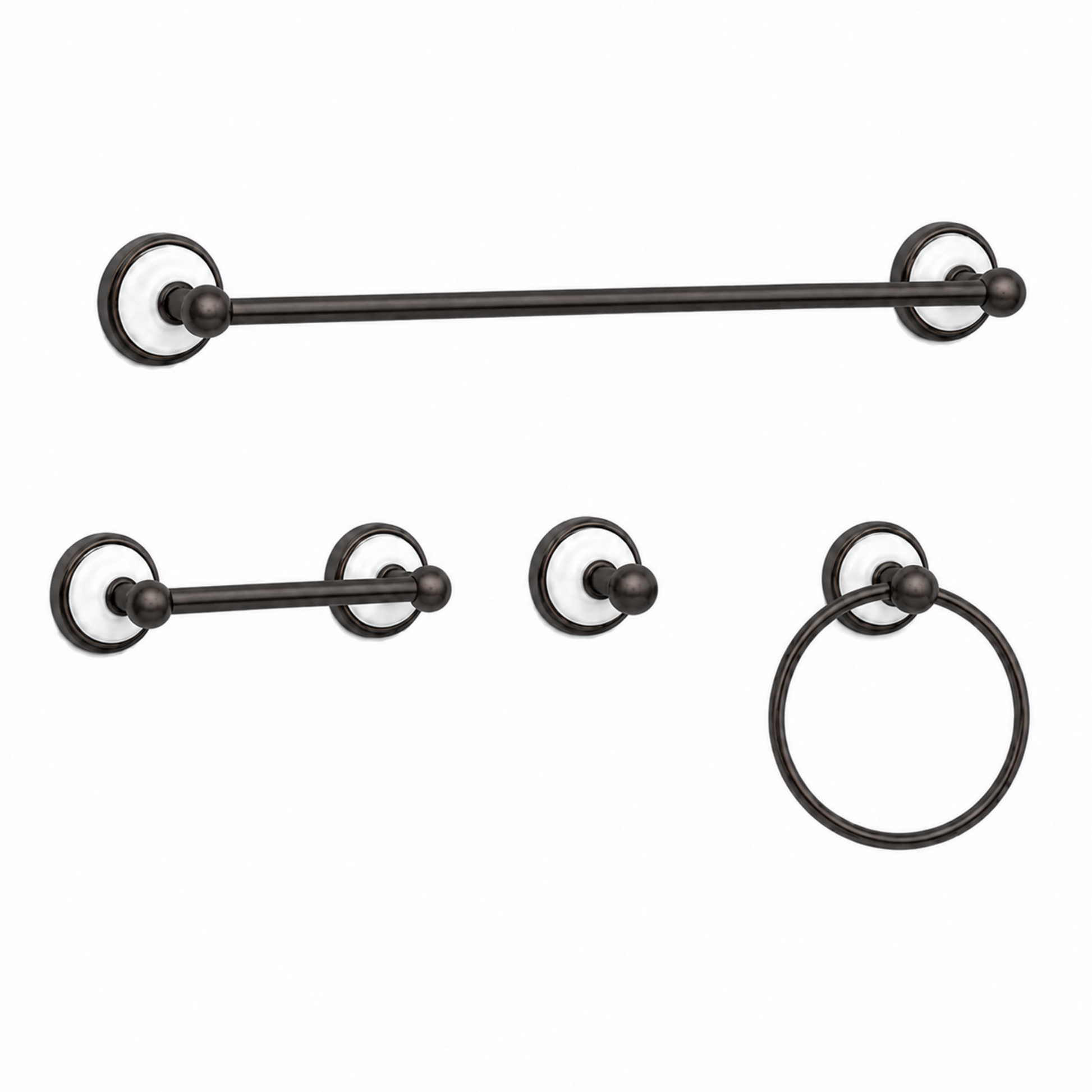 Columbia 4-Piece Bathroom Accessory Hardware Set P4BCOL18 | Strom Living Oil Rubbed Bronze 30" - Bathroom Accessories