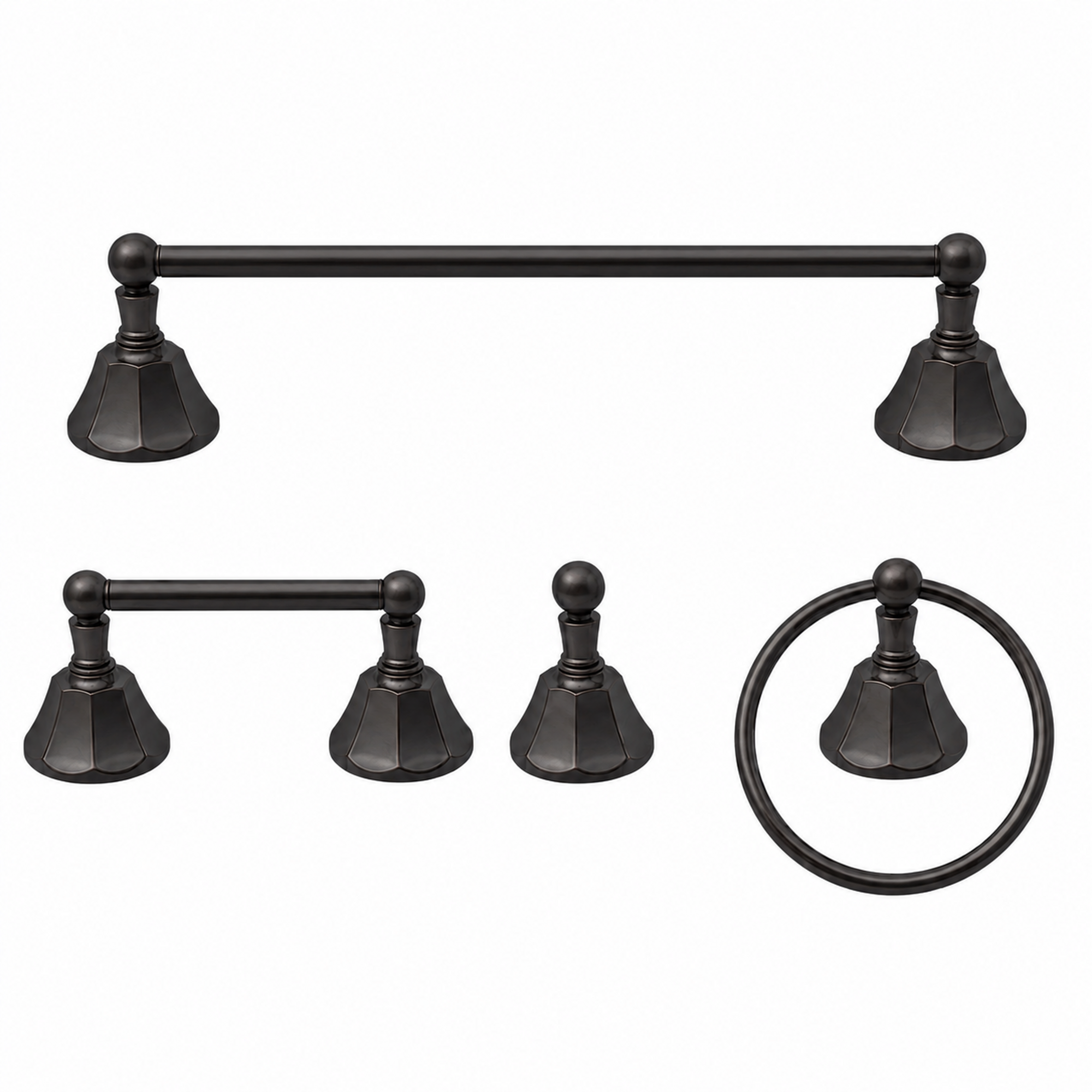 Mississippi 4-Piece Bathroom Accessory Hardware Set P4BMIS18 | Strom Living Oil Rubbed Bronze 18" - Bathroom Accessories