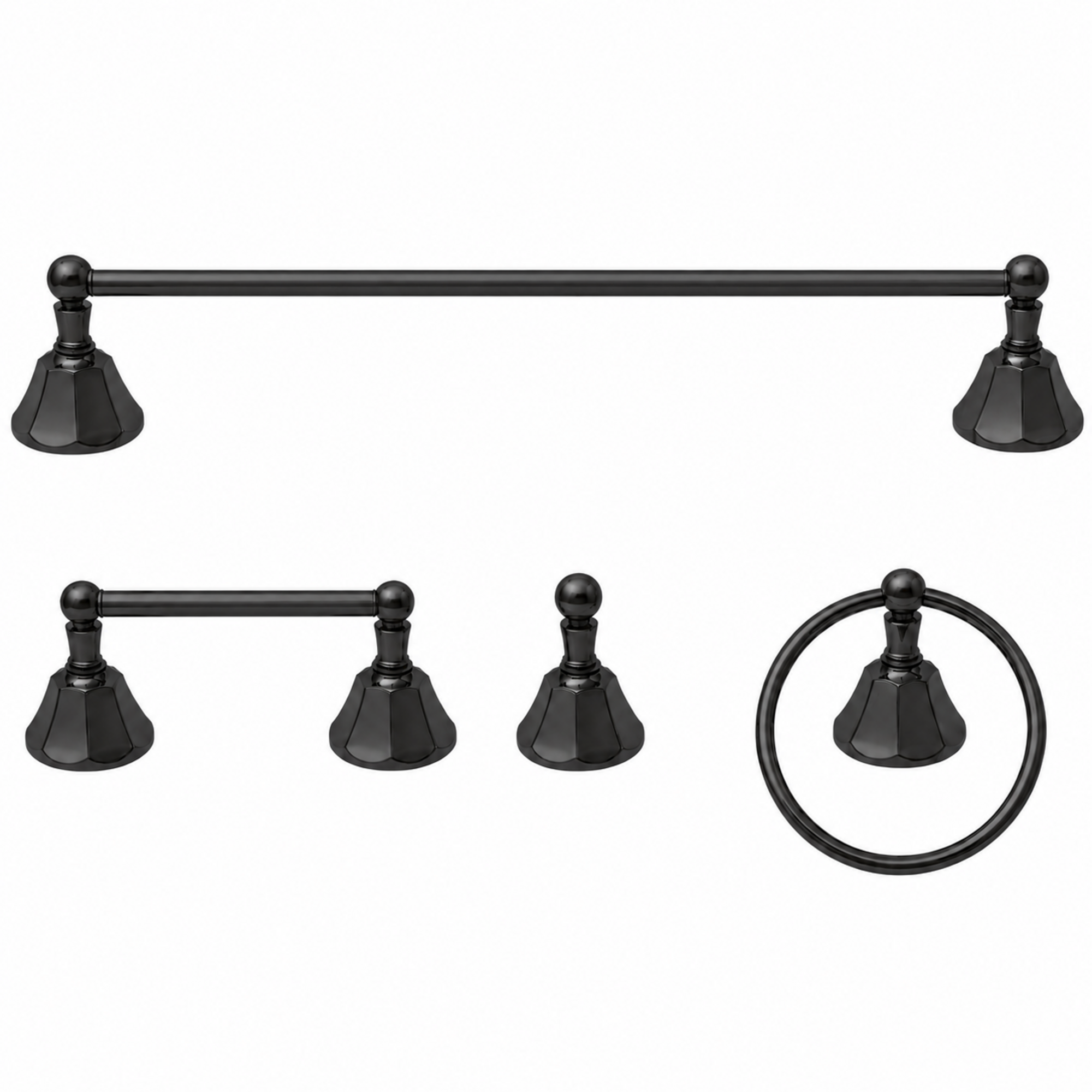 Mississippi 4-Piece Bathroom Accessory Hardware Set P4BMIS18 | Strom Living Oil Rubbed Bronze 24" - Bathroom Accessories